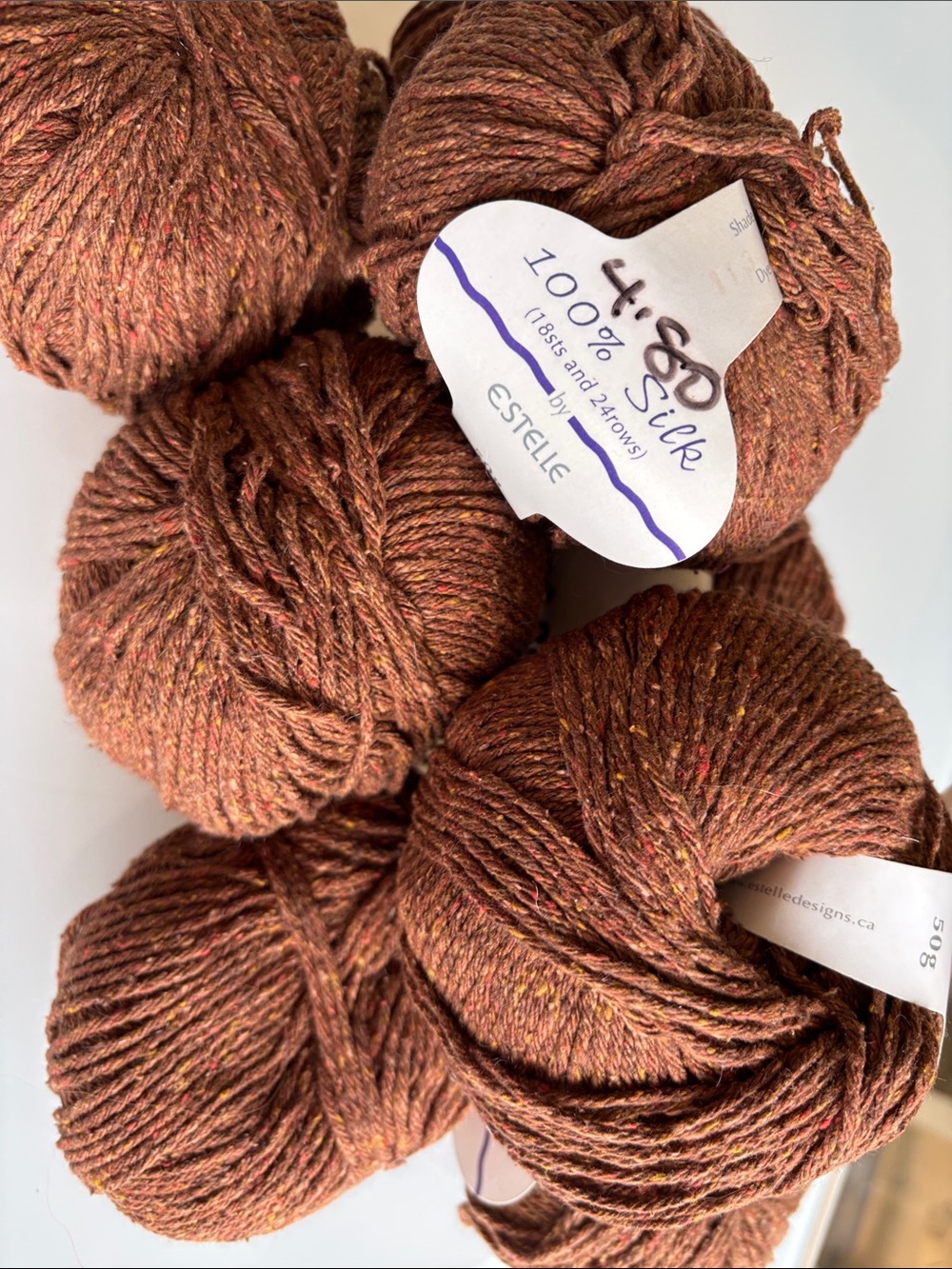 100% silk yarn discontinued Estelle brand